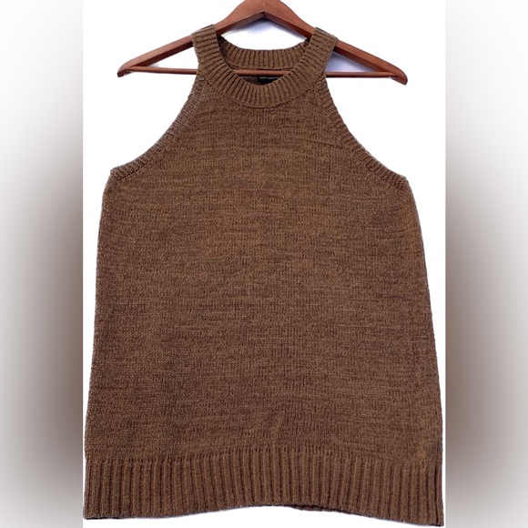 WORTHINGTON Womens Sweater Sz. Large Coco Brown Exposed Shoulders Warm Weather - Picture 7 of 9
